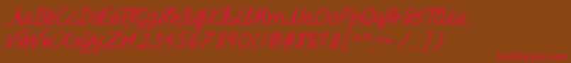 FoxesInLove Font – Red Fonts on Brown Background