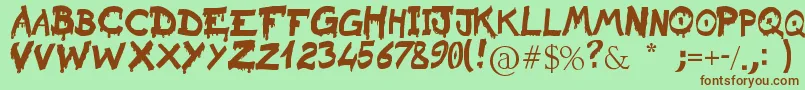 RaslaniSanguinarKaeser Font – Brown Fonts on Green Background