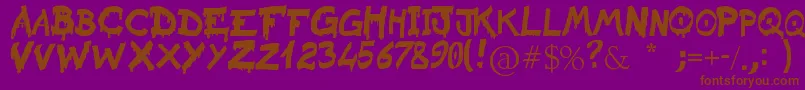 RaslaniSanguinarKaeser Font – Brown Fonts on Purple Background