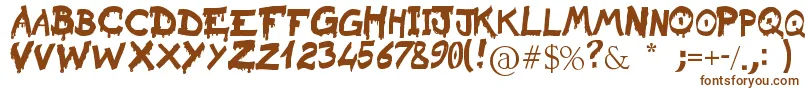 RaslaniSanguinarKaeser-fontti – ruskeat fontit valkoisella taustalla