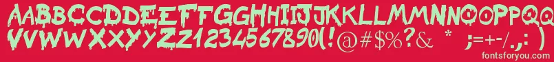 RaslaniSanguinarKaeser Font – Green Fonts on Red Background