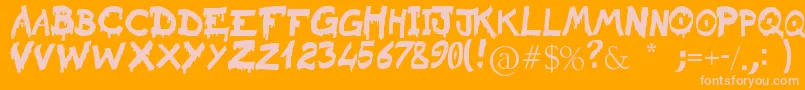 RaslaniSanguinarKaeser Font – Pink Fonts on Orange Background