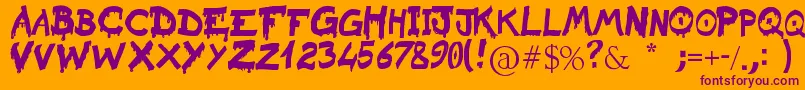 RaslaniSanguinarKaeser Font – Purple Fonts on Orange Background