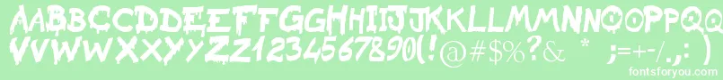 RaslaniSanguinarKaeser Font – White Fonts on Green Background