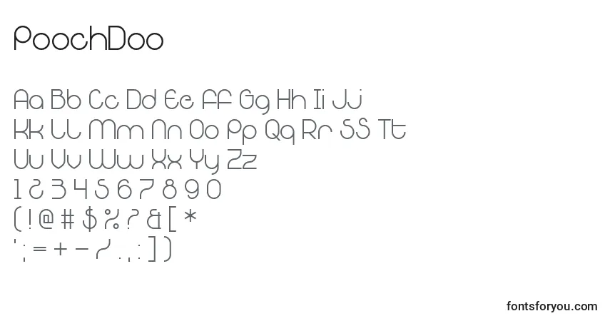Fuente PoochDoo - alfabeto, números, caracteres especiales