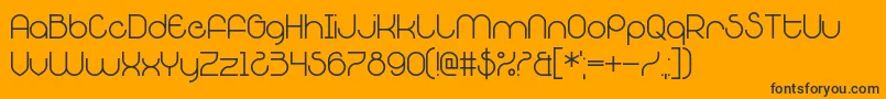 PoochDoo Font – Black Fonts on Orange Background