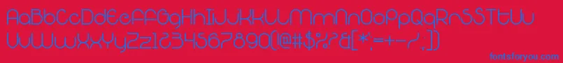 PoochDoo Font – Blue Fonts on Red Background