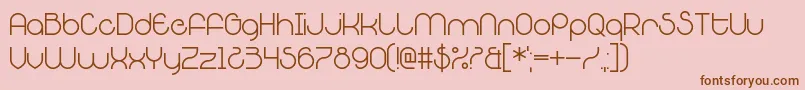 PoochDoo Font – Brown Fonts on Pink Background