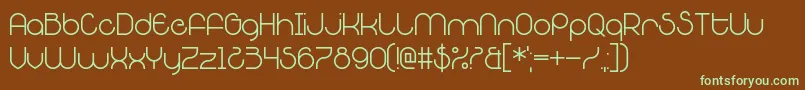 PoochDoo Font – Green Fonts on Brown Background