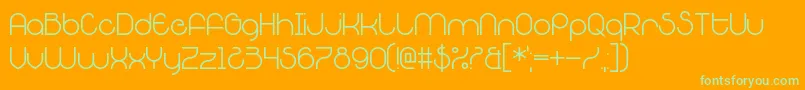 PoochDoo Font – Green Fonts on Orange Background