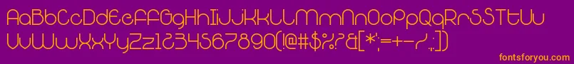 PoochDoo Font – Orange Fonts on Purple Background