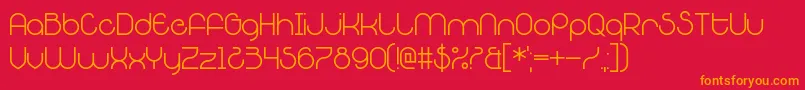 PoochDoo Font – Orange Fonts on Red Background