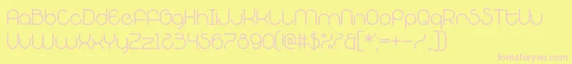 PoochDoo Font – Pink Fonts on Yellow Background