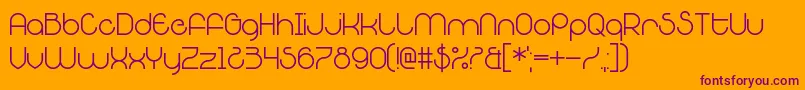 Fonte PoochDoo – fontes roxas em um fundo laranja
