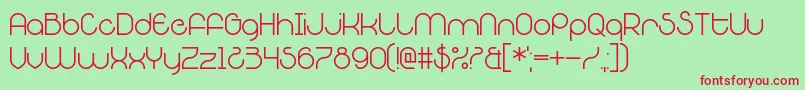 PoochDoo Font – Red Fonts on Green Background