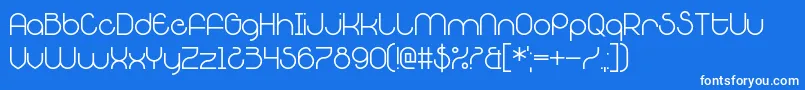 PoochDoo Font – White Fonts on Blue Background