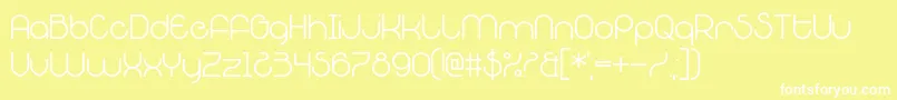 PoochDoo Font – White Fonts on Yellow Background