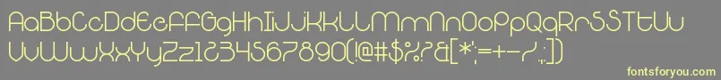 PoochDoo Font – Yellow Fonts on Gray Background