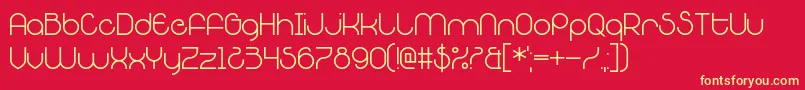 PoochDoo Font – Yellow Fonts on Red Background