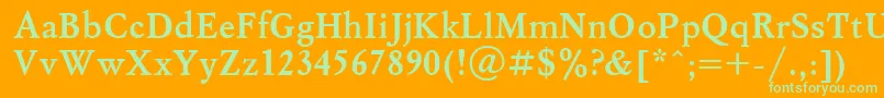 MyslBoldCyrillic Font – Green Fonts on Orange Background