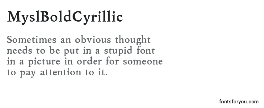 MyslBoldCyrillic フォントのレビュー