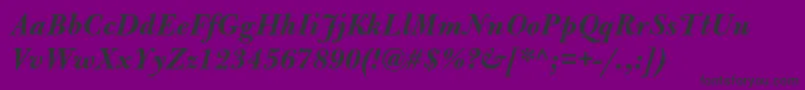 BulmermtstdBolditalic Font – Black Fonts on Purple Background