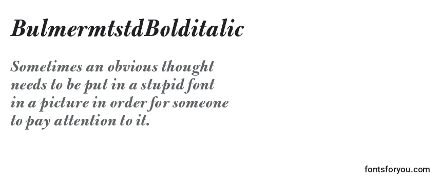 Review of the BulmermtstdBolditalic Font