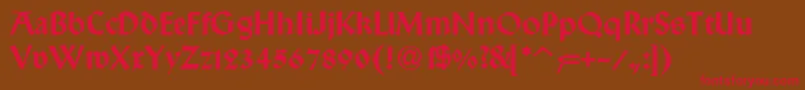 Dswallau Font – Red Fonts on Brown Background