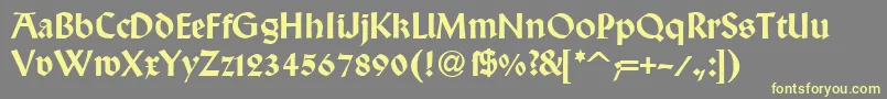 Dswallau Font – Yellow Fonts on Gray Background