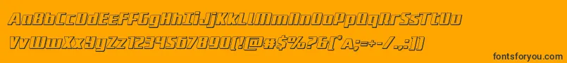 Subadai3Dital Font – Black Fonts on Orange Background