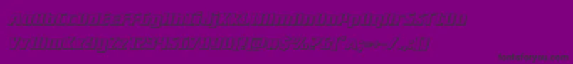Subadai3Dital-Schriftart – Schwarze Schriften auf violettem Hintergrund
