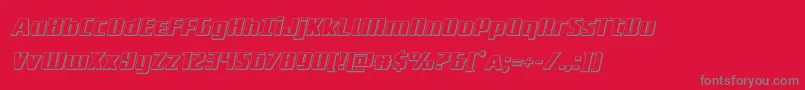 Subadai3Dital Font – Gray Fonts on Red Background