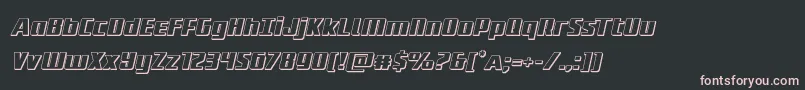 フォントSubadai3Dital – 黒い背景にピンクのフォント