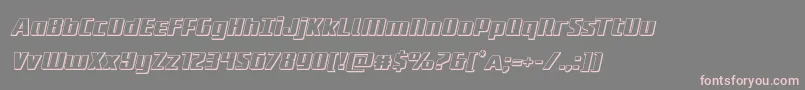 Шрифт Subadai3Dital – розовые шрифты на сером фоне