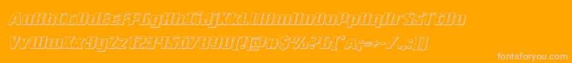Subadai3Dital Font – Pink Fonts on Orange Background