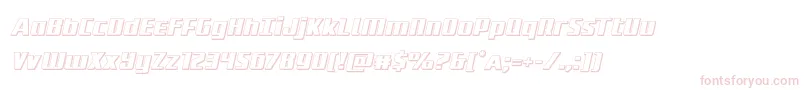 フォントSubadai3Dital – 白い背景にピンクのフォント