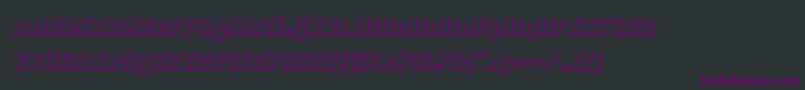 Шрифт Subadai3Dital – фиолетовые шрифты на чёрном фоне