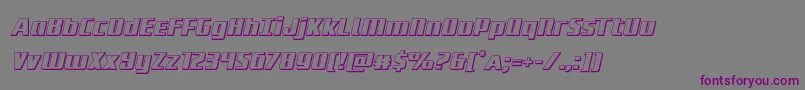 Шрифт Subadai3Dital – фиолетовые шрифты на сером фоне