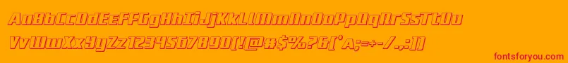Subadai3Dital Font – Red Fonts on Orange Background