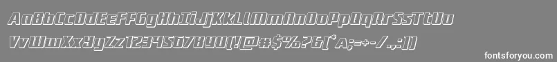 フォントSubadai3Dital – 灰色の背景に白い文字