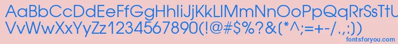 AvantgardegothiccBook Font – Blue Fonts on Pink Background