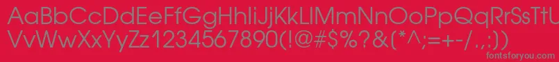 AvantgardegothiccBook Font – Gray Fonts on Red Background