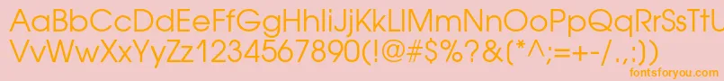 AvantgardegothiccBook Font – Orange Fonts on Pink Background