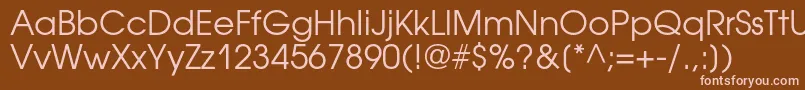 AvantgardegothiccBook Font – Pink Fonts on Brown Background