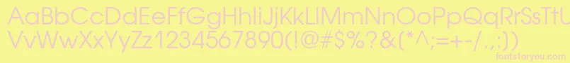 AvantgardegothiccBook Font – Pink Fonts on Yellow Background