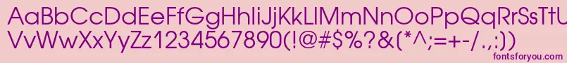 AvantgardegothiccBook Font – Purple Fonts on Pink Background