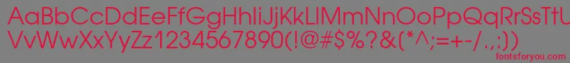 AvantgardegothiccBook Font – Red Fonts on Gray Background