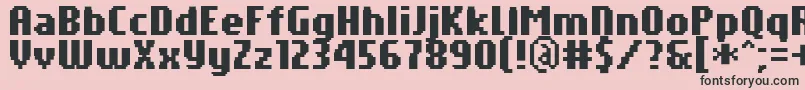 PfTempestaSevenCompressedBold Font – Black Fonts on Pink Background
