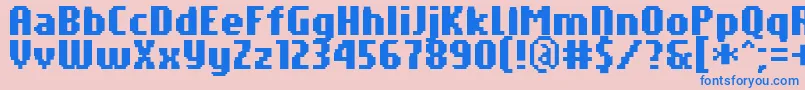 Шрифт PfTempestaSevenCompressedBold – синие шрифты на розовом фоне