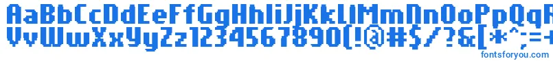 PfTempestaSevenCompressedBold Font – Blue Fonts on White Background